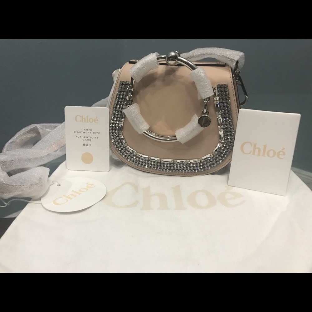 SOLD ! CHLOÉ Jewel Embellished Stud Accents Handbag